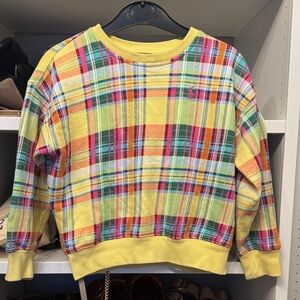 Polo by Ralph Lauren Multicolor Plaid Kids Sweatshirt size 5 preowned